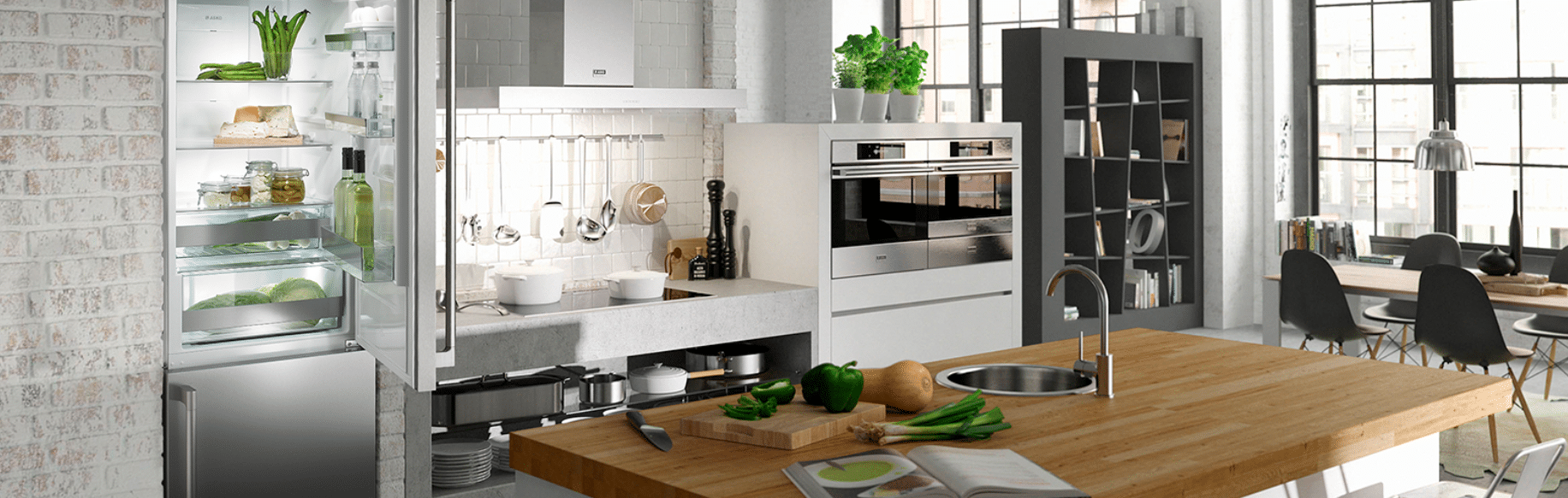 Cocina tipo loft equipada con ASKO
