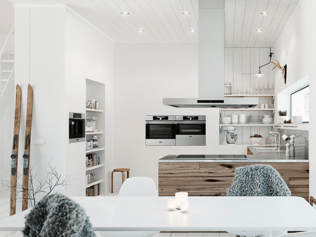 Cocina escandinava con hornos ASKO